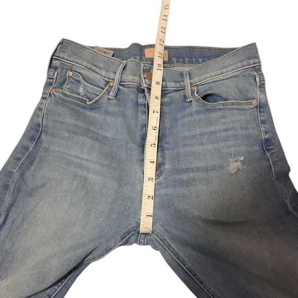 Mother Mid Rise Dazzler Ankle Fray In Weekend Kitten Women's Size 27 Blue Jeans - Picture 6 of 12